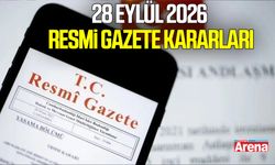 28 Eylül 2026 Resmî Gazete kararları