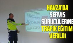 Havza’da servis sürücüleri ve rehber personele trafik eğitimi
