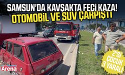 Samsun'da kavşakta iki araç çarpıştı!