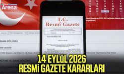 14 Eylül 2026 Resmi Gazete kararları