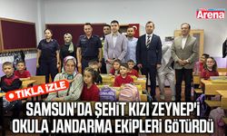 Samsun'da şehit kızı Zeynep'i okula jandarma ekipleri götürdü