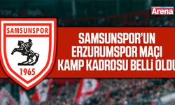 Samsunspor’un Erzurumspor maçı kamp kadrosu belli oldu