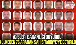 Bakanlık duyurdu: 8 ülkeden 76 aranan şahıs Türkiye'ye getirildi
