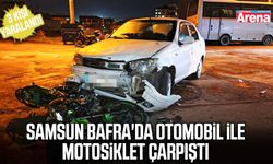 Samsun Bafra'da otomobil ile motosiklet çarpıştı
