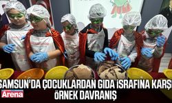 Samsun'da çocuklardan gıda israfına karşı örnek davranış