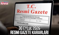 30 Eylül 2026 Resmi Gazete kararları