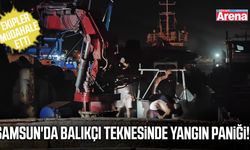 Samsun'da balıkçı teknesinde yangın paniği!
