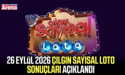 26 Eylül 2026 Çılgın Sayısal Loto Sonuçları açıklandı