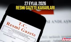 27 Eylül 2026 Resmi Gazete kararları