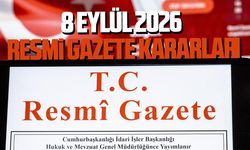 8 Eylül 2026 Resmi Gazete kararları