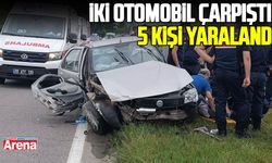 Samsun'da iki otomobil çarpıştı! 5 kişi yaralandı