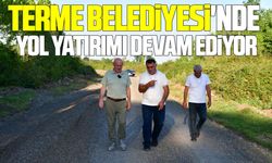 Terme Belediyesi'nde yol yatırımı devam ediyor