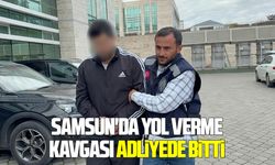 Samsun'da yol verme kavgası adliyede bitti