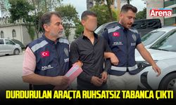 Samsun'da durdurulan araçta ruhsatsız tabanca çıktı