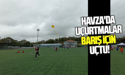 Havza'da çocuklardan barış için uçurtma şenliği
