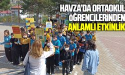 Havza'da ortaokul öğrencilerinden anlamlı etkinlik
