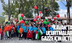 Kavak'ta uçurtmalar Gazze için uçtu