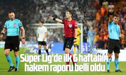 Süper Lig'de ilk 6 haftanın hakem raporu belli oldu