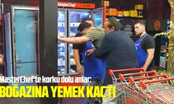 MasterChef'te korku dolu anlar: Boğazına yemek kaçtı