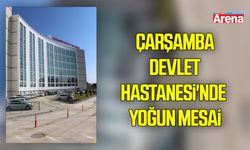 Samsun Çarşamba Devlet Hastanesi'nde yoğun mesai