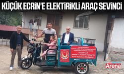Samsun'da küçük Ecrin'e elektirikli araç sevinci