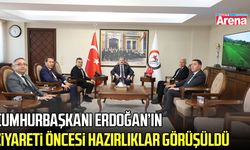 Samsun’da Cumhurbaşkanı Erdoğan’ın ziyareti öncesi hazırlıklar görüşüldü