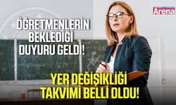 Öğretmenlerin mazerete bağlı yer değişikliği başvuruları için tarihler belli oldu