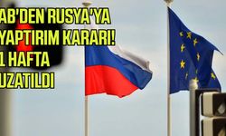 AB'den Rusya'ya yaptırım kararı! 1 hafta uzatıldı
