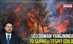 103 orman yangınında 70 şüpheli tespit edildi