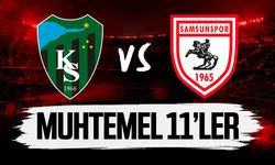 Samsunspor’un Kocaelispor maçı muhtemel 11’i