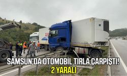 Samsun’da otomobil tırla çarpıştı! 2 yaralı