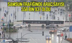 Samsun trafiğinde araç sayısı 558 bin 937 oldu