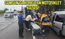 Samsun'da korkutan motosiklet kazası!