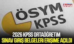 2026 KPSS Ortaöğretim sınav giriş belgeleri erişime açıldı