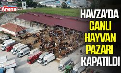 Havza'da canlı hayvan pazarı kapatıldı