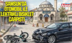 Samsun'da otomobil ile elektrikli bisiklet çarpıştı