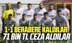 Berabere kalan futbolcularına Kulüp yönetiminden 71 bin TL ceza