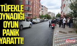 Samsun'da tüfekle oynadığı oyun panik yarattı!