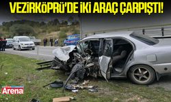 Vezirköprü'de iki araç çarpıştı!