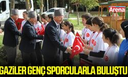 Kavak'ta gaziler genç sporcularla buluştu