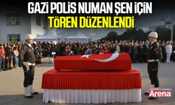 Bafralı gazi polis Numan Şen için tören düzenlendi