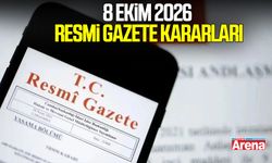 8 Ekim 2026 Resmi Gazete kararları