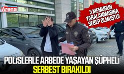 Samsun’da polislerle arbede yaşayan şüpheli serbest bırakıldı