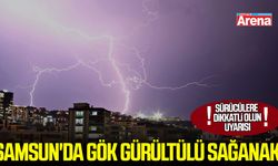 Samsun'da gök gürültülü sağanak etkili oldu!