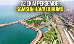 22 Ekim Perşembe Samsun hava durumu