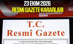 23 Ekim 2026 Resmi Gazete kararları