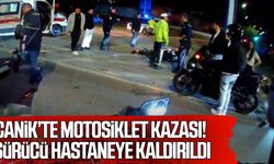 Canik’te motosiklet kazası! Sürücü hastaneye kaldırıldı