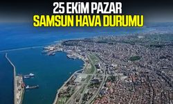 25 Ekim Pazar Samsun hava durumu