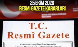 25 Ekim 2026 Resmi Gazete kararları