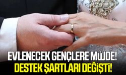 Evlenecek gençlere müjde! Destek şartları değişti!
